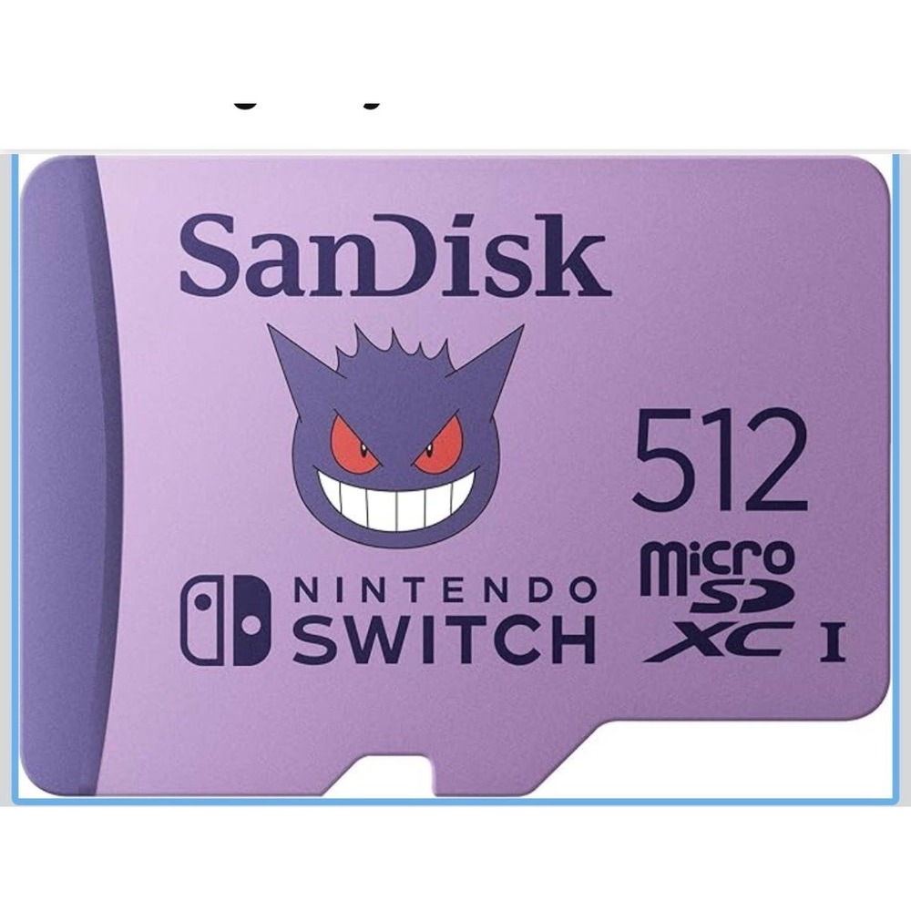 SANDISK 512GB Pokémon Gengar microSDXC Card Licensed for Nintendo-Switch